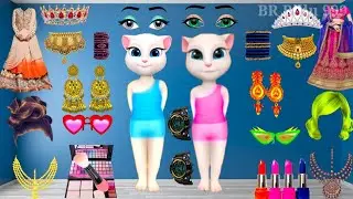 Talking tom billi two dulhan ka funny makeup comedy video 5 | cartoon comedy video | funny