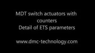 MDT KNX switch actuators with counter details ETS parameters