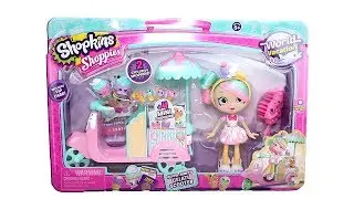 Shopkins Season 8 World Vacation Shoppies Doll Peppa Mint's Gelati Scooter Unboxing Toy Review