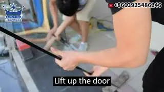 How to install bottom patch and top patch on the glass door?