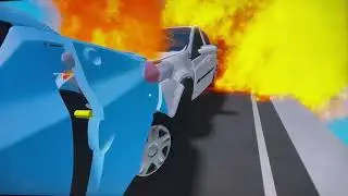 Audi a6 crash autobahn