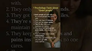 7 Deep Psychology Facts About Quiet People | The Truth About Introverts Revealed #shorts