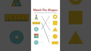 Match The Shapes | Daily Practice Worksheets |Learn Shapes @homeschooling_fun