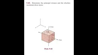Determine the principal stresses and the absolute maximum shear stress.