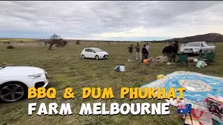 BBQ and Dum PUKHAT Shanwari Rice at Farm in Melbourne 🇦🇺🥳😍