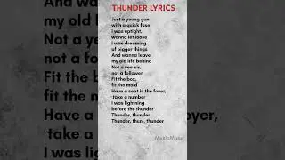 Thunder - Imagine Dragons lyrics #imaginedragons #music #song #lyrics #thunderlyrics