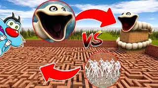 GAINT HUNGRY WORM vs SCP-096 In Garry Mod