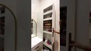 Luxury Sliding Wardrobe with Hidden Dresser pull out  Space Saving Bedroom Idea