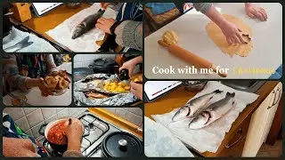 Frohe Weihnachten! Wir kochen Wolfsbarsch mit Kartoffeln, Salat und Butterkekse *christmas cooking*