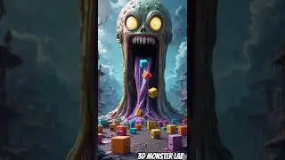 Giant Slime Monster Eats Everything 😱 | Funny Horror 3D Animation #shorts
