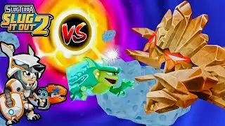 Slug Terra Slug It Out 2 Лучший бой ELI MECH BEAST против вторгающегося галактического червя 100 ...