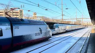 NJ Amtrak: NextGen Avelia Liberty Acela Race at Trenton Transit Center