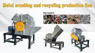 Metal crushing and recycling production line