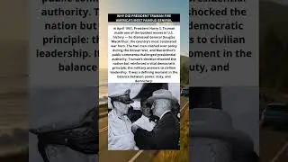 TRUMAN FIRES GENERAL MACARTHUR 🧭