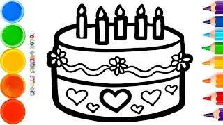How to Draw a Birthday Cake | Easy Step By Step Drawing Tutorial
