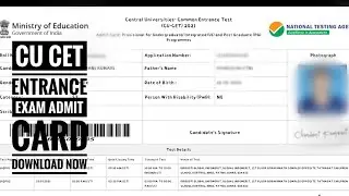 HOW TO YOU CUCET 2021 ENTRANCE EXAM DOWNLOAD Admit card update //UG//PG//INDIA#CENTRAL UNIVERSITY#