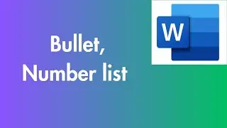 Bullet ,Number list in Microsoft Word || @RevealYourSkill