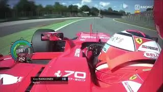 Kimi Raikkonen on board his Ferrari Italian GP Monza 2017