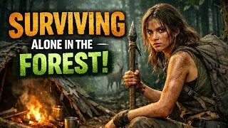 Surviving Alone in the Forest | Girl Survival Story 🌲🔥#survival #forest 