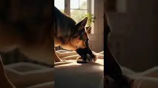 German Shepherd&rsquo;s Sweet Surprise: Waking Up the Kitten