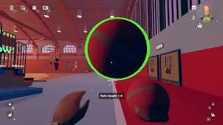 Dodgeball machine gun catch on screen rec room