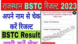 Rajasthan BSTC Result 2023 , BSTC Result 2023 Name Wise, BSTC Result 2023 Kaise Dekhe, bstc result