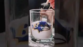 Drawing A Baltimore Ravens Logo In A Cup