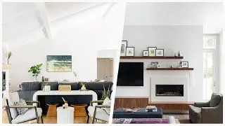 75 Vaulted Ceiling Family Room With A Plaster Fireplace Design Ideas You'll Love 🏡