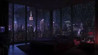Peaceful City Rain Night Ambience 🌙 Gentle Rainfall for Sleep & Mental Calm