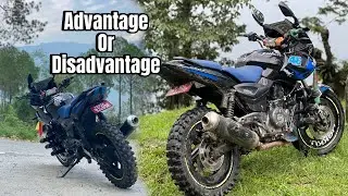 How to install dirt tyre on 220F pulsar |||How to modify Single handle on 220F pulsar ?