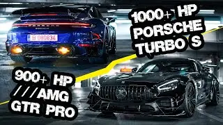 Hooning in a 1000HP 992 Porsche Turbo S & a 900HP AMG GTR PRO - Rev Battle x City Chase