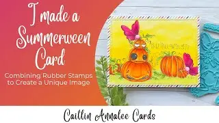 Summerween Card!! Combining Rubber Stamps to Create a Unique Scene | Stamping Bella Stamps