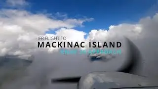 RNAV 26 approach in to Mackinac Island, MI.