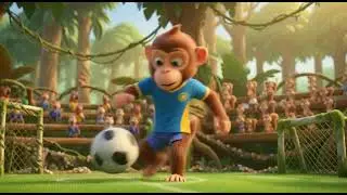 The Great Jungle Football Match #ronaldo #messi #football 