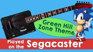 A guitar made from a Sega Genesis/Megadrive plays the Green Hill Zone theme from Sonic The Hedgehog.
