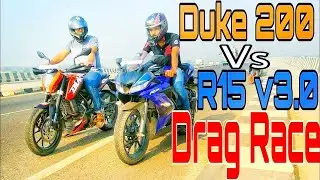 Duke 200 vs R15 V3 Drag Race | Top End | Highway Battle
