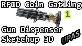 RFID Coin Gatling Gun Dispenser 1 - Sketchup Design & Modelling - Access Control - UPAS