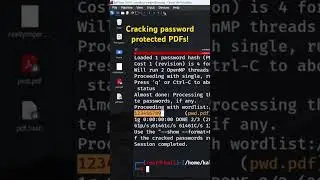 cracking a password protected PDF document!