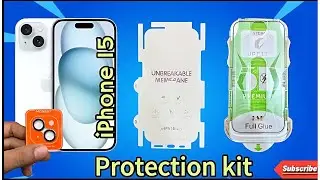 iPhone 15 Full Protection | Tempered Glass | BackBody Membrane ￼| Camera Protector Lens￼￼