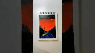 Easy Sunset painting 🎨🖌️#art #shorts #trending #sunsetview