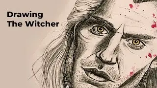 Speed drawing Henry Cavill as the Witcher