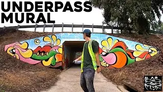 UNDERPASS MURAL - Huge public art project in Australia!