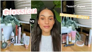 *updated* glossier vs drugstore dupes // both sides look identical