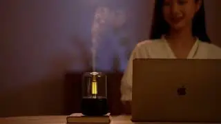 Portable Candlelight Aroma Diffuser & Cool Mist Humidifier for Relaxing Home Ambiance 🕯