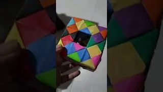 My new hobby - Modular Origami - 07 cube (72 pieces paper) #modularorigami #hobby #ksr #kavitasunil