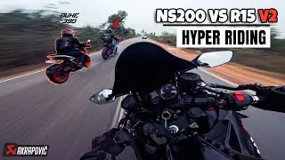 Pure Sound of Loud r15 v2 | Ns200, Duke390 HyperRiding | 4K Cinematic