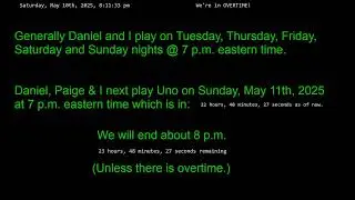 Daniel, Paige & I playing Uno Nintendo Switch, Saturday, May 10th, 2025. HDMI to USB Capture Device