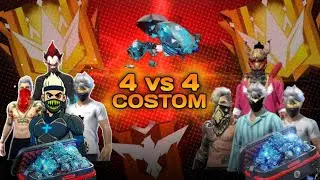 FREE FIRE MAX NEW 🚀 4VS4 BOOS 🔥 COSTOM BOOYAH I SANJU GAMER 🎯 