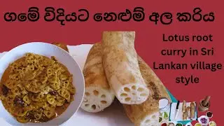 Lotus root curry in Sri Lankan village style,  ගමේ විදියට නෙළුම් අල කරිය