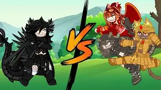 Gazira vs Angirasu, Rodana, and Queen Caesar (fight video)